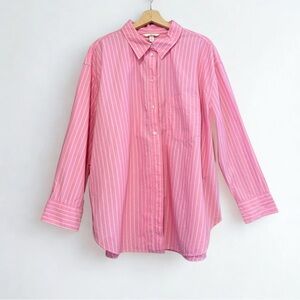H&M Pink Striped Button Down Shirt